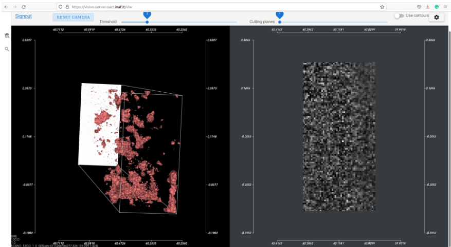 The ViaLactea Web 3D analysis UI